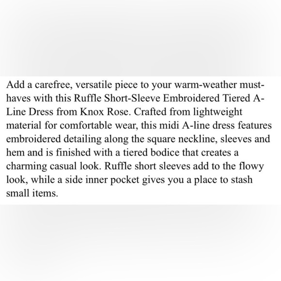 Women’s Ruffle Sleeve Embroidered Tiered Midi Dress Knox Rose Blue Size 3X - Picture 4 of 11